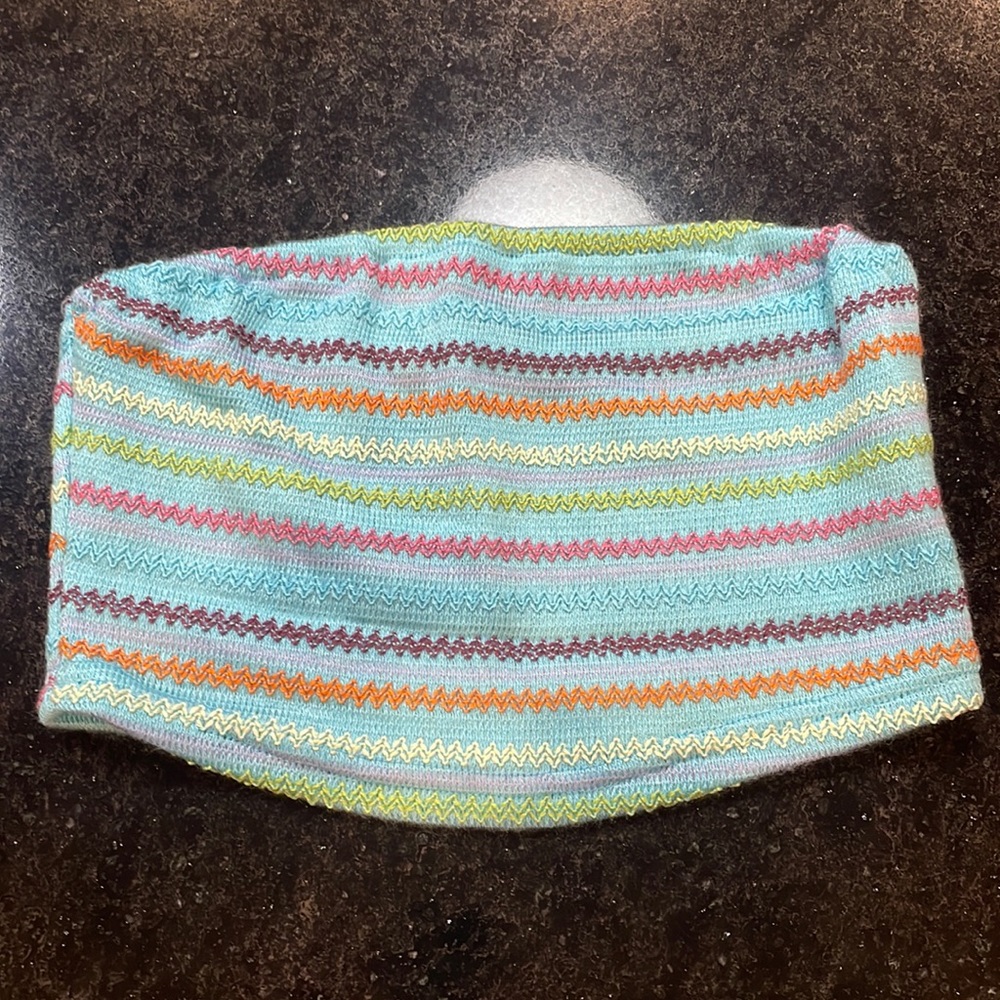 Colorful striped tube top. Size small.